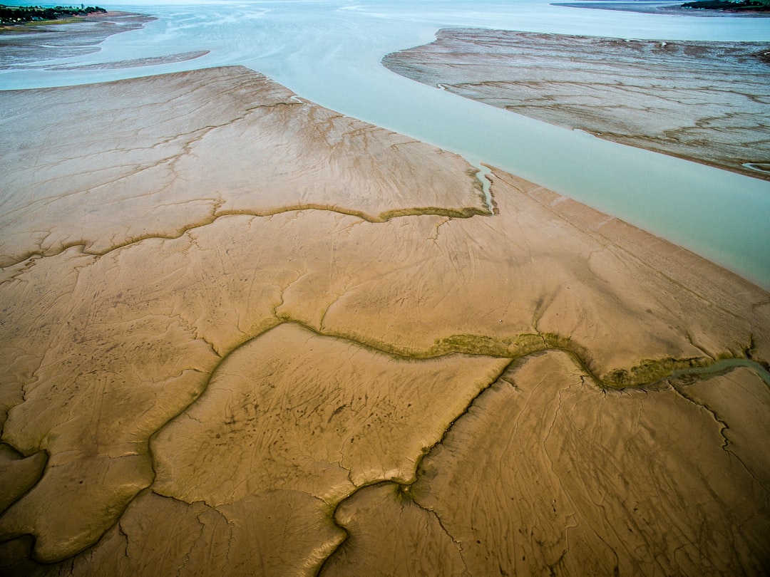 aerial photo of brown islands