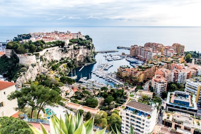 aerial photography of cityscape during daytime monaco google meet background