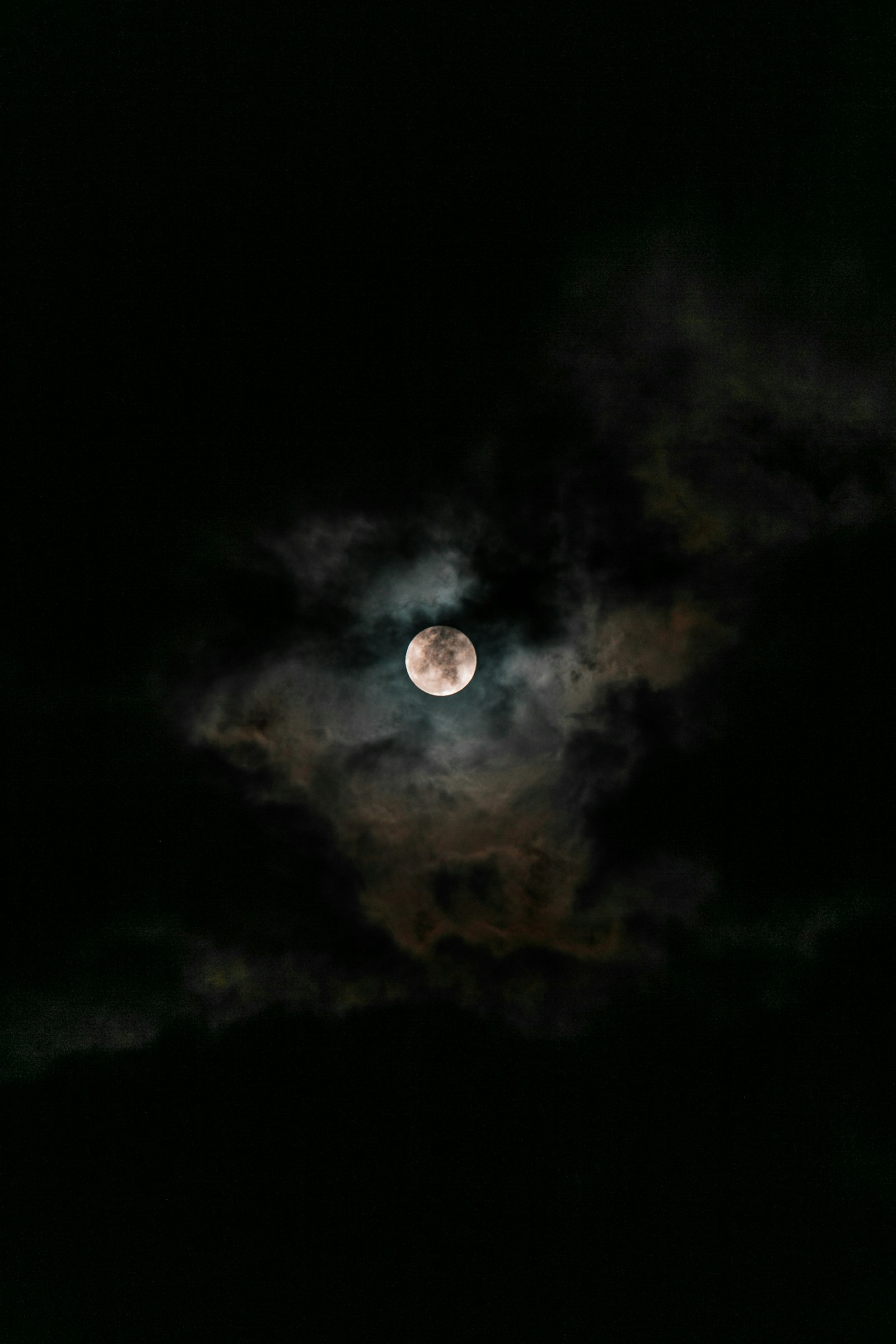 Canon EOS 6D + Canon EF 70-200mm F2.8L IS USM sample photo. Moon covered with clouds photography
