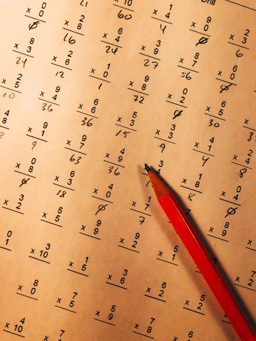 A colorful printable math workbook page showing basic algebra problems with clear, large fonts and helpful notes.