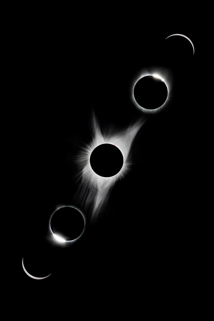 Lunar eclipse against a dark sky