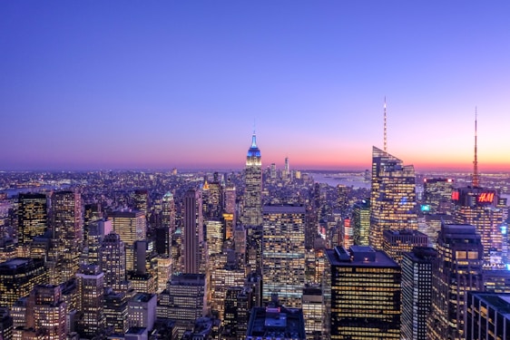 aerial photography of Chrysler building, New York