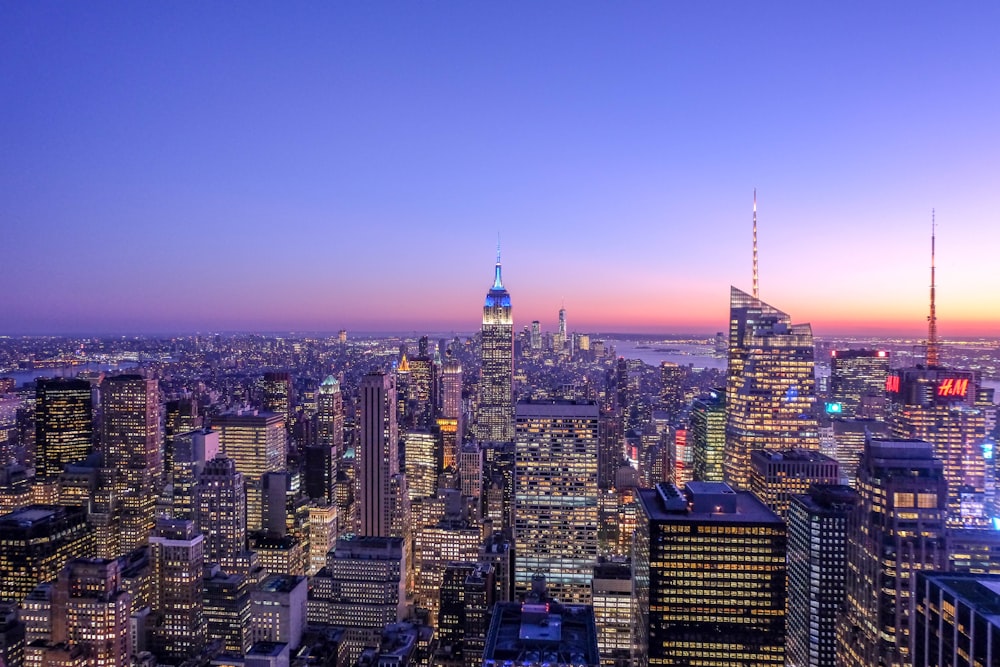 aerial photography of Chrysler building, New York