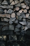 close-up photography of firewoods