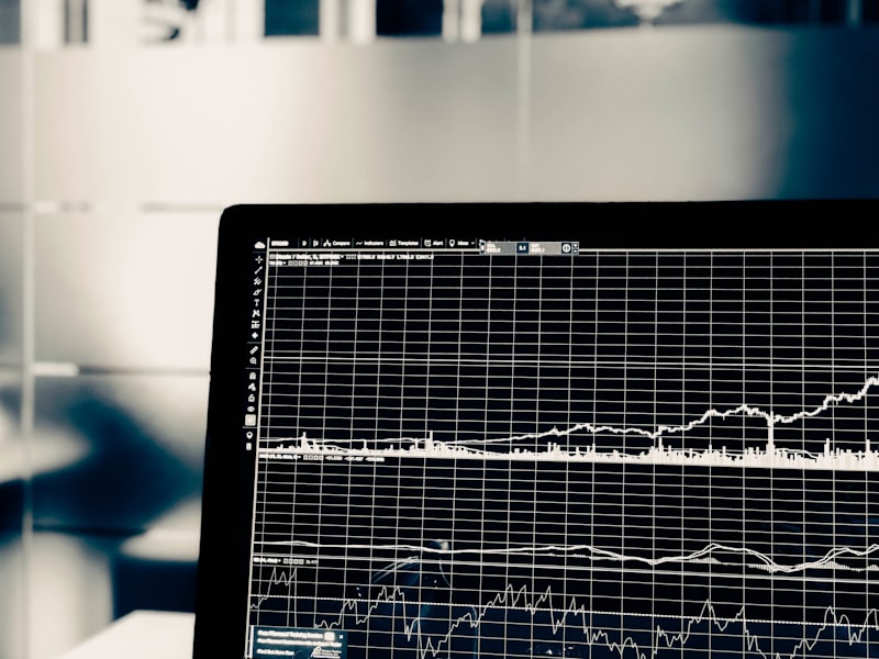Abstract data visualization on a monitor