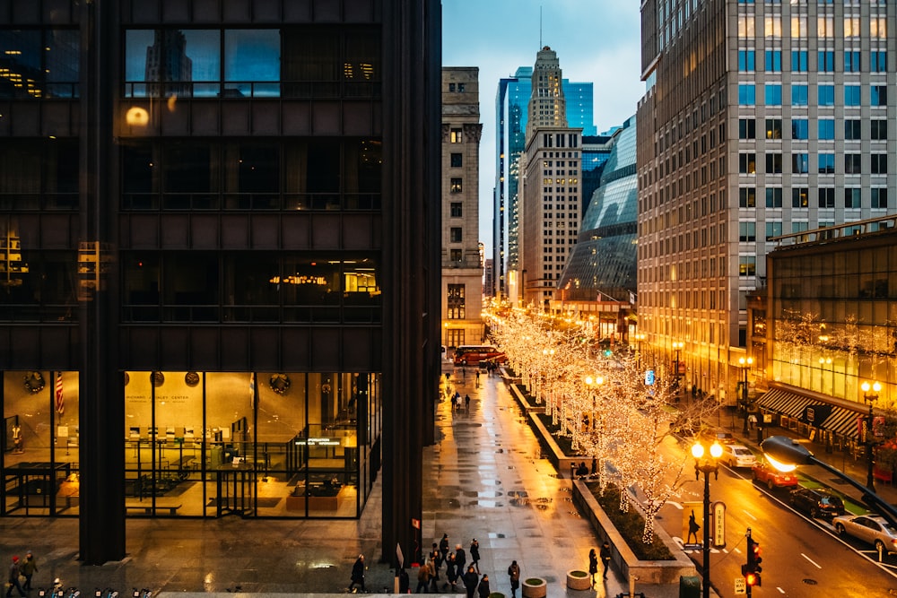 photography of building lights