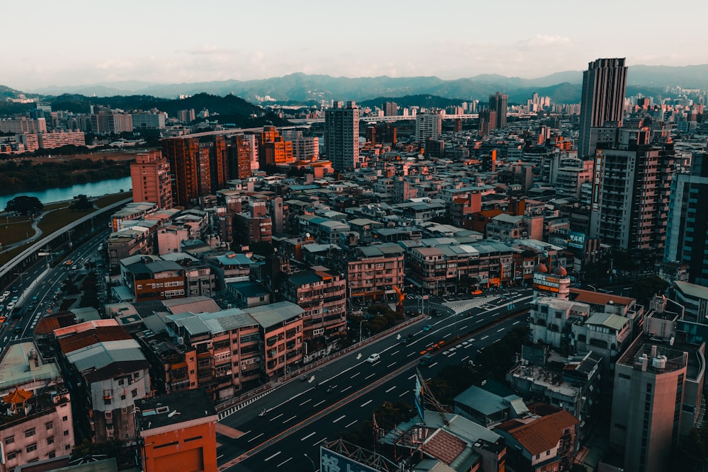 aerial view of buildings