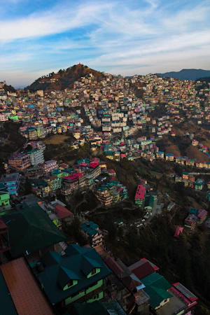 Shimla hillside houses