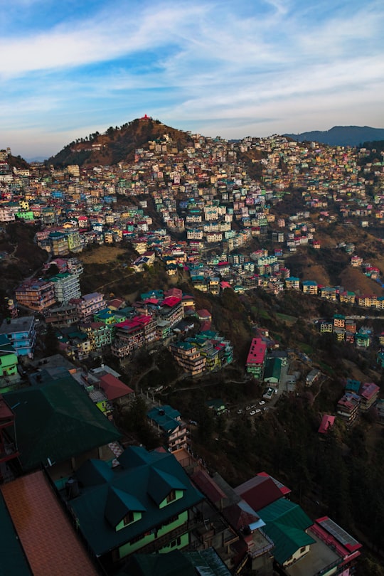 aerial photography of houses in Shimla India