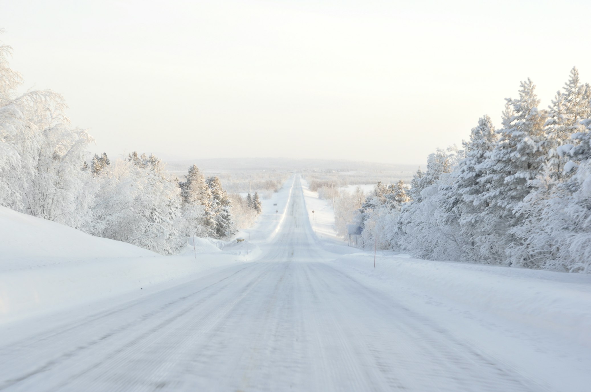 Finnish Winter - Snowy Highway
