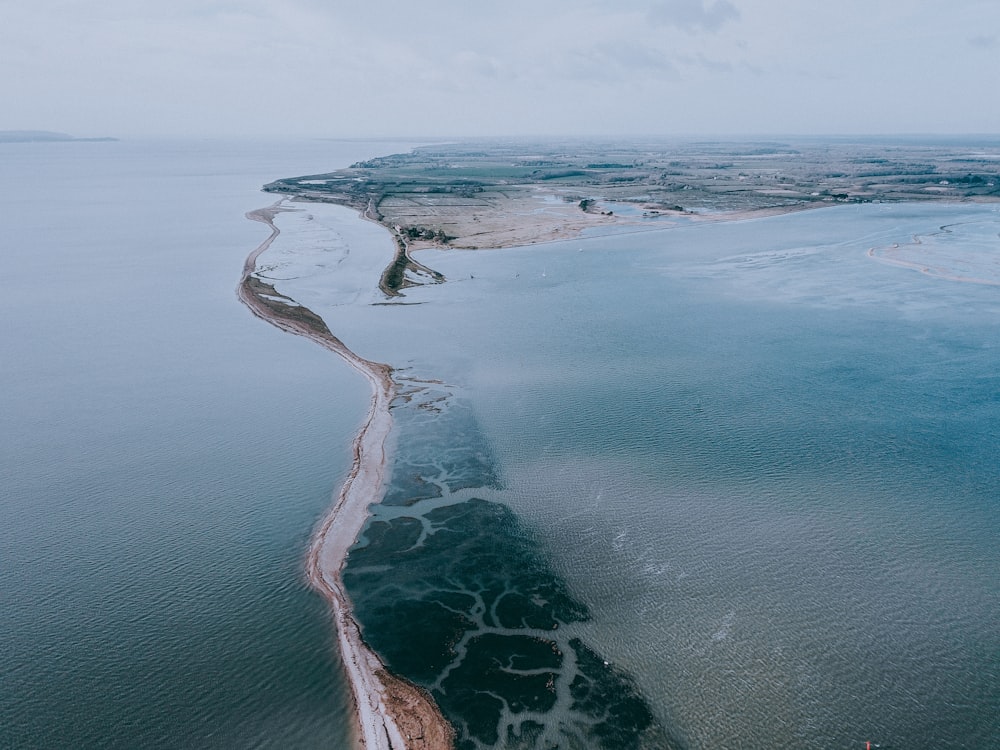 aerial photography of water