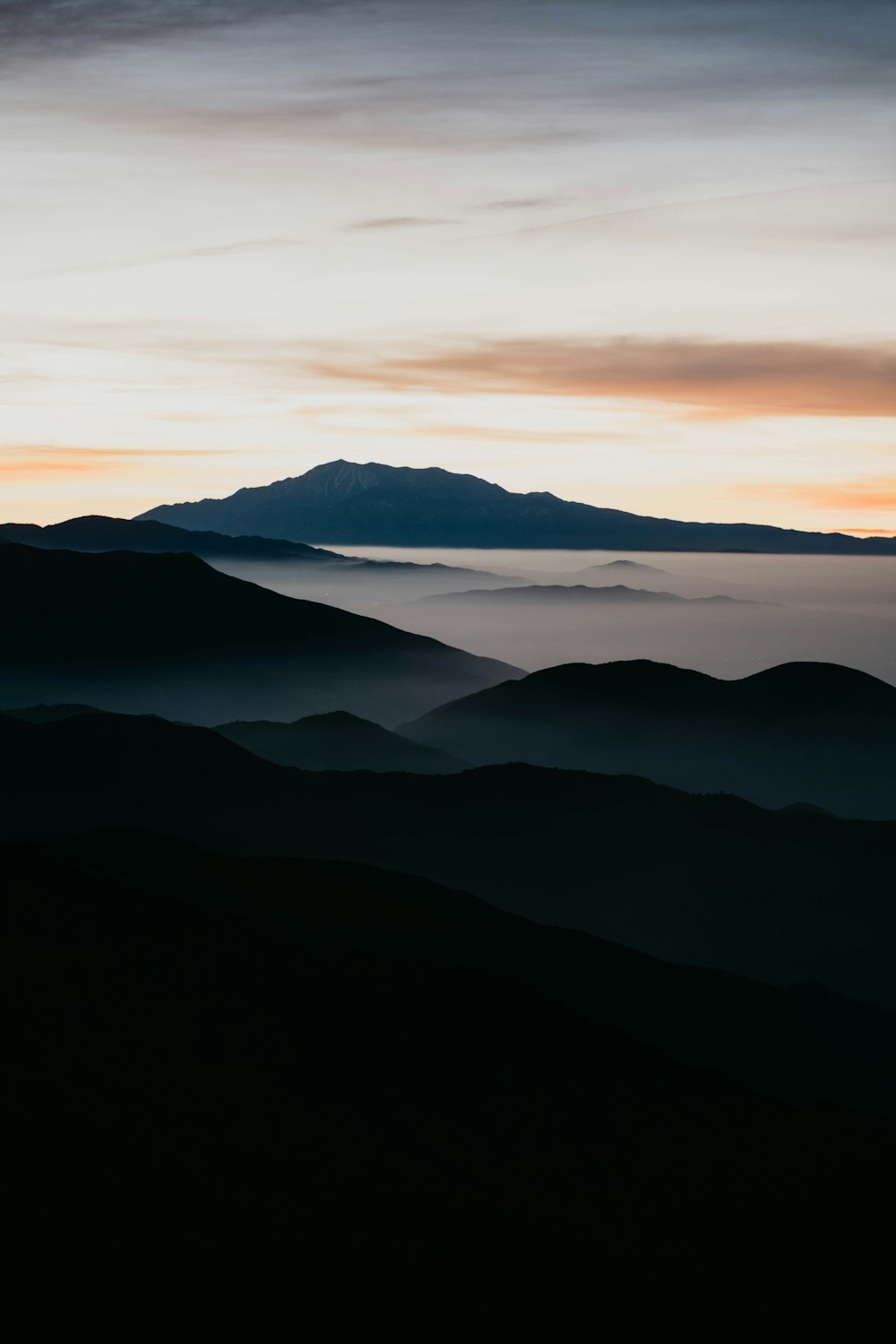 mountain filled with mist