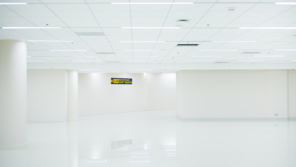 photo of white tiled room