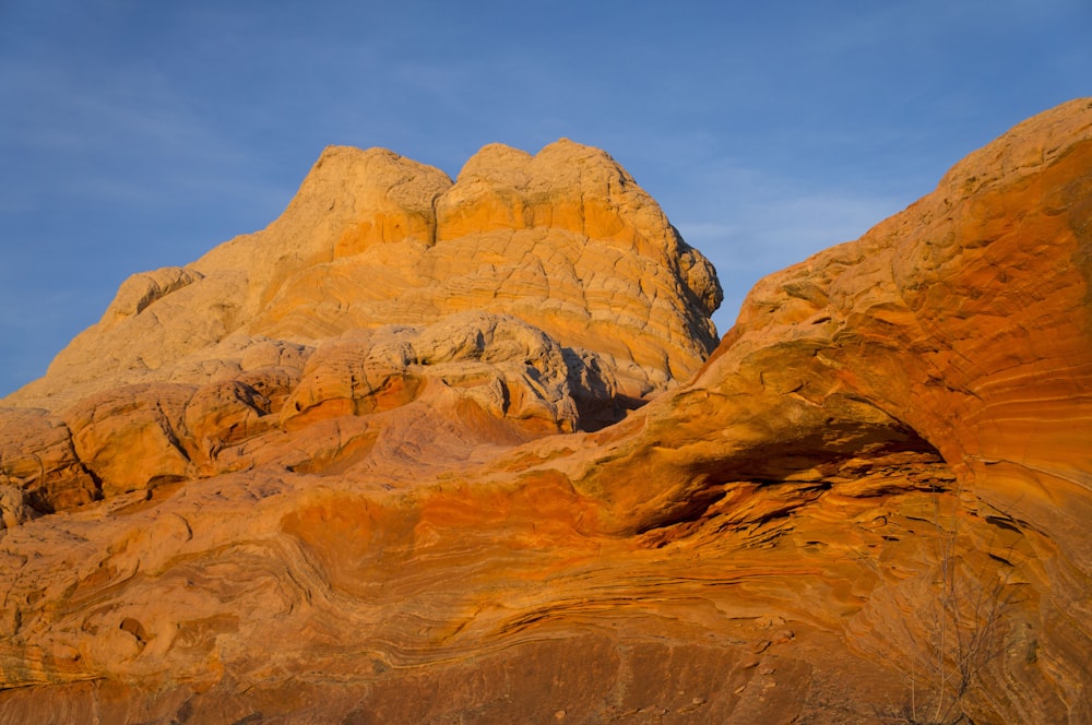 worm's-eye view of mountain