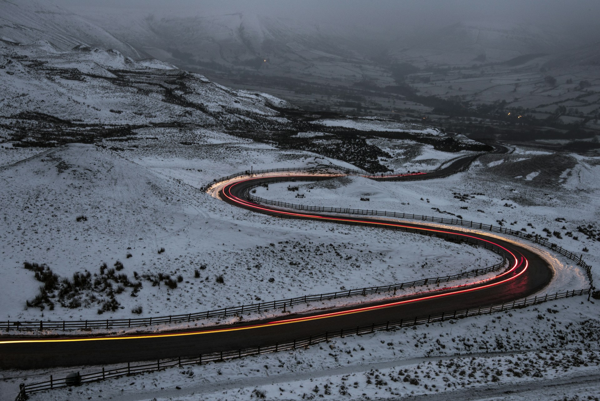 time lapse shot of road