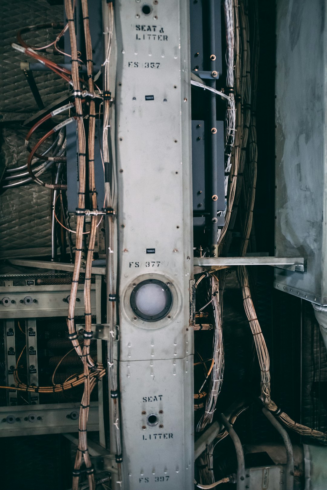 gray metal frame with cable wires