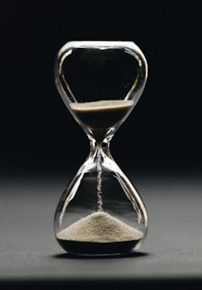 clear hour glass