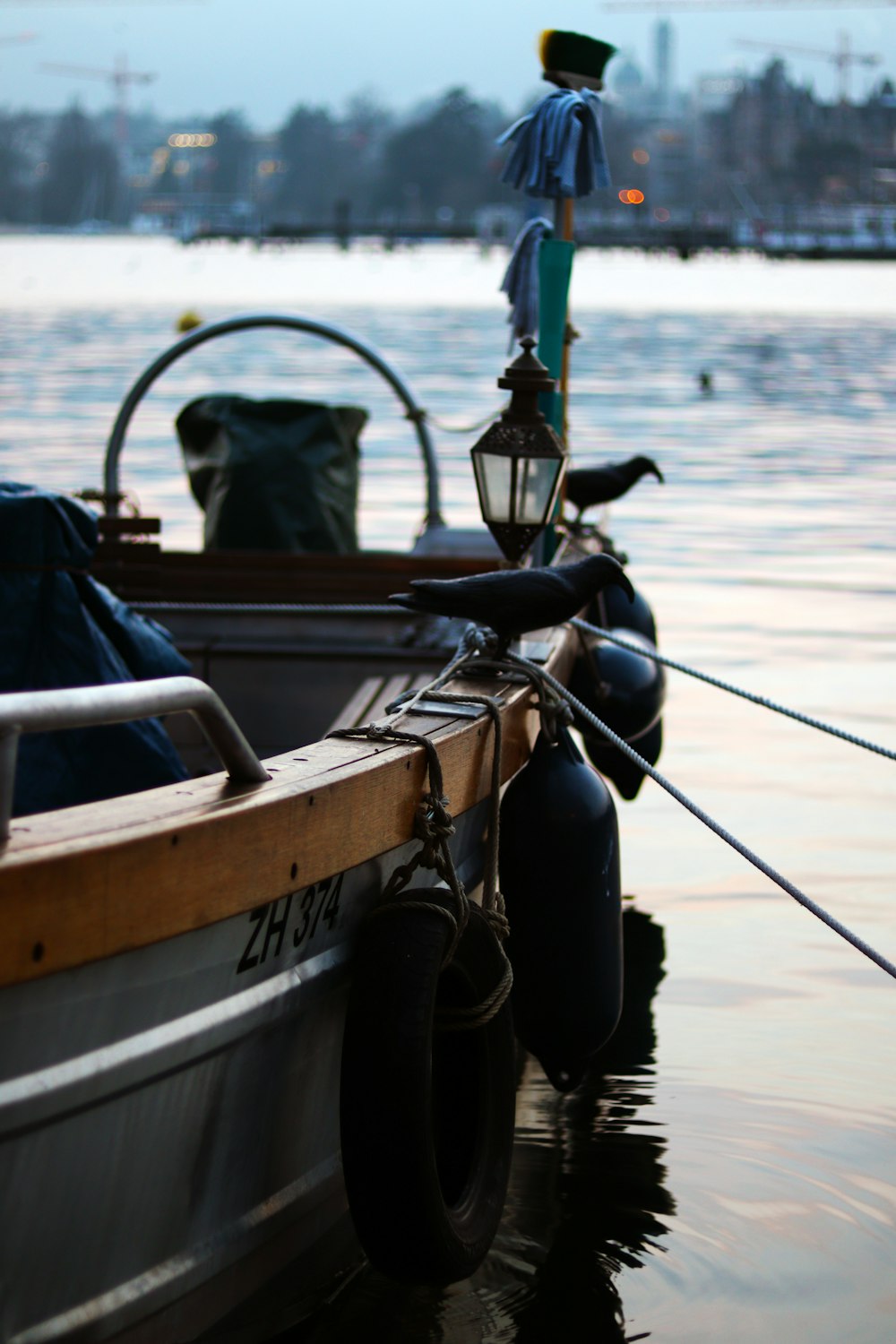 gray and brown boat