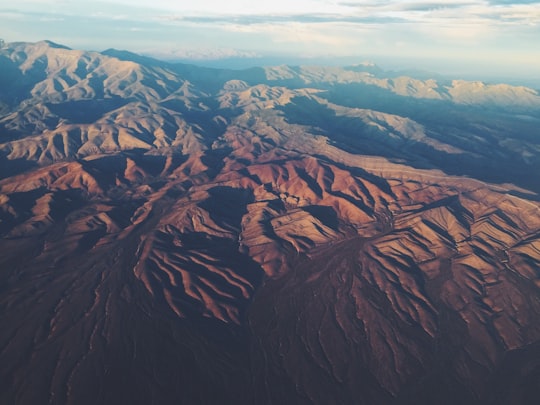 aerial photography of brown and green mountain range in Nevada United States