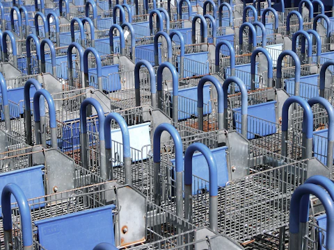 blue and gray rack lot