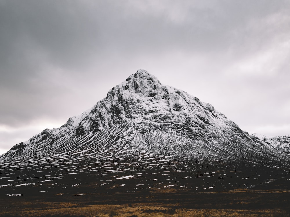 scenery of mountain covered with snow