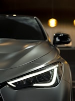 silver vehicle during nighttime