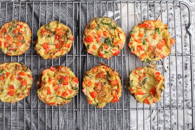 grilled patties with tomato toppings