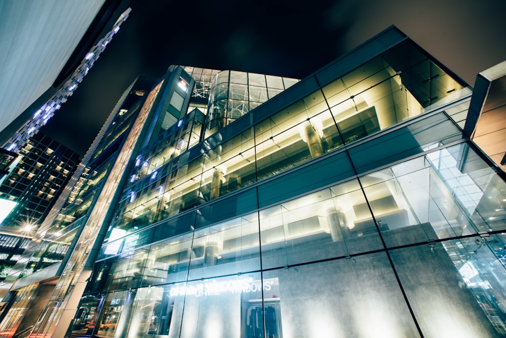 high-rise building at nighttime