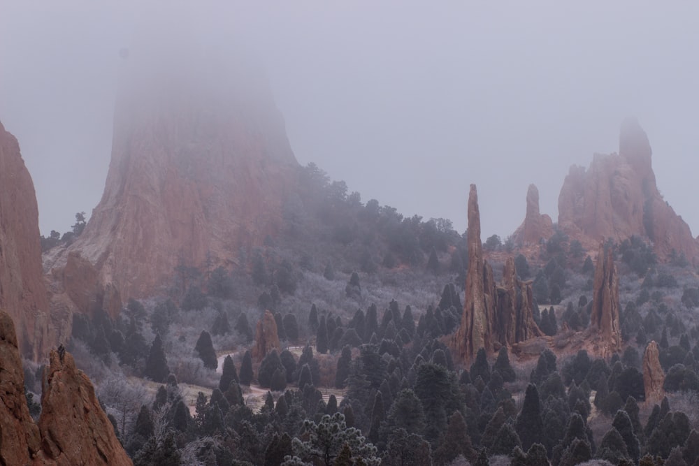 brown and gray mountains in landscape photography