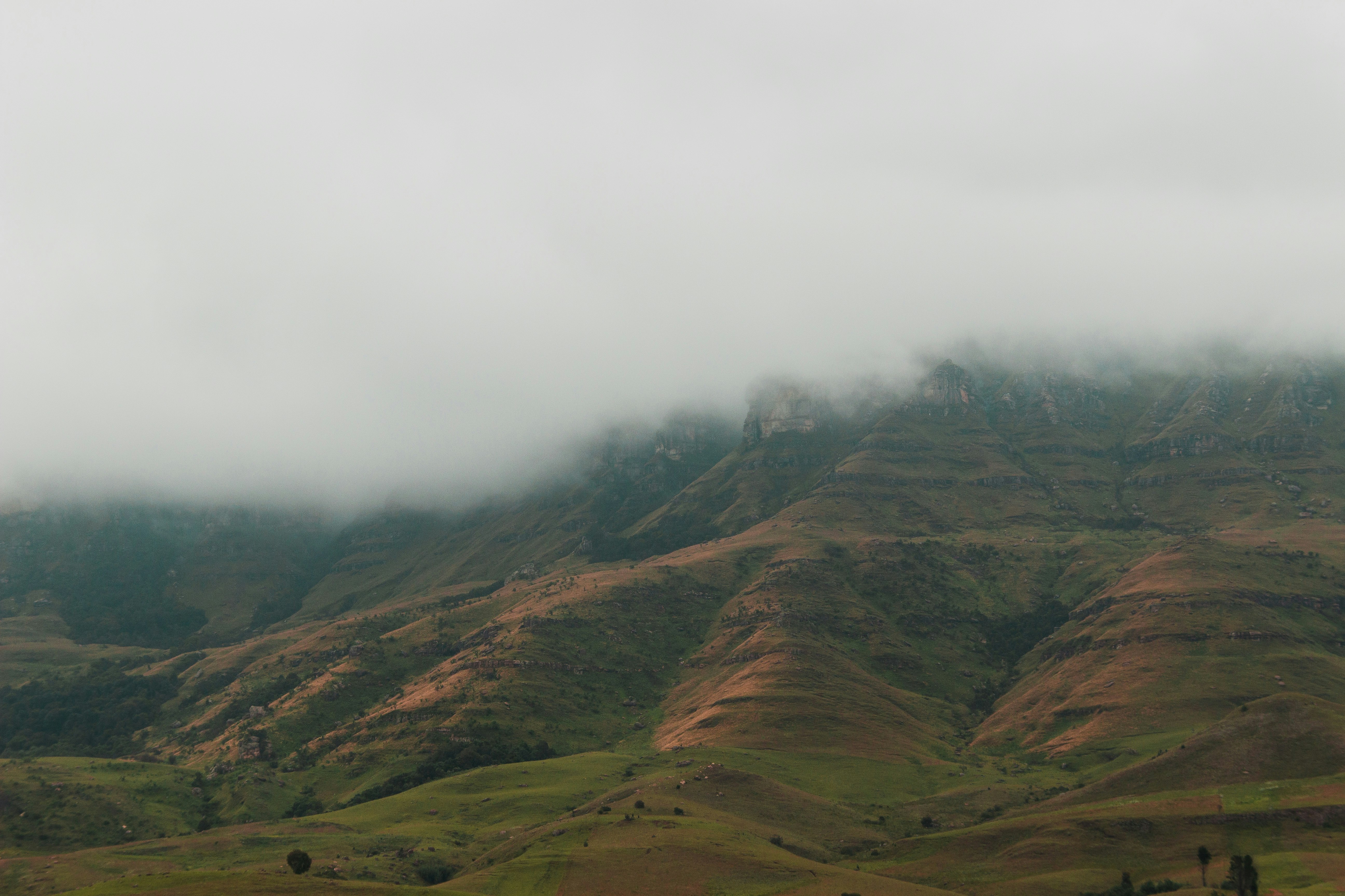 photo of mountain alps with fog