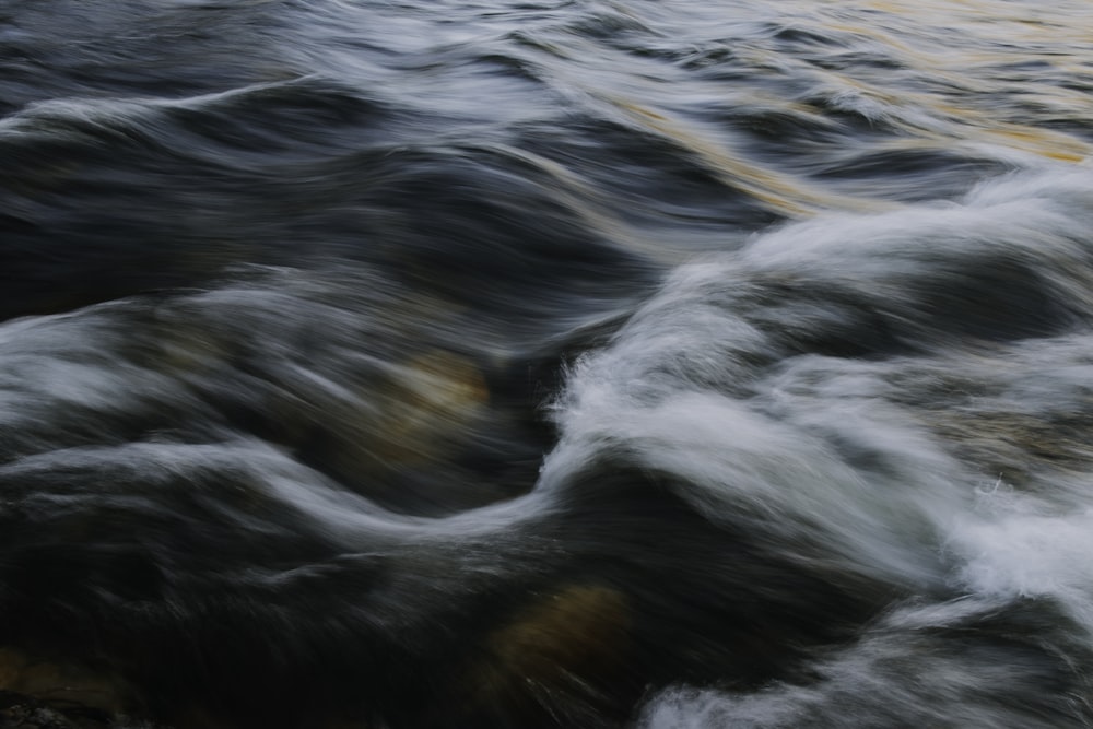 time lapse photography of water