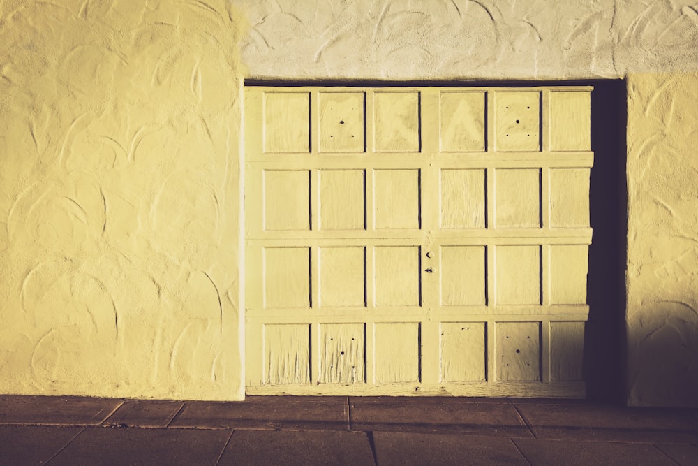 opened white wooden gate