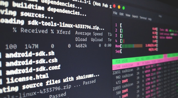 selective focus photography of computer code monitor display