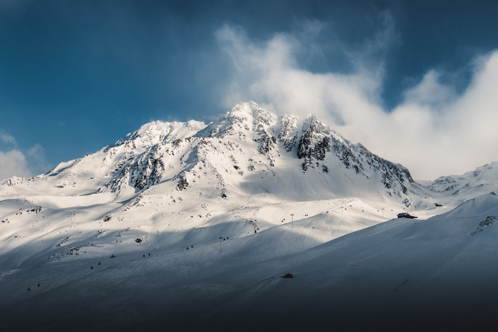 mountain alps under cloudy skies