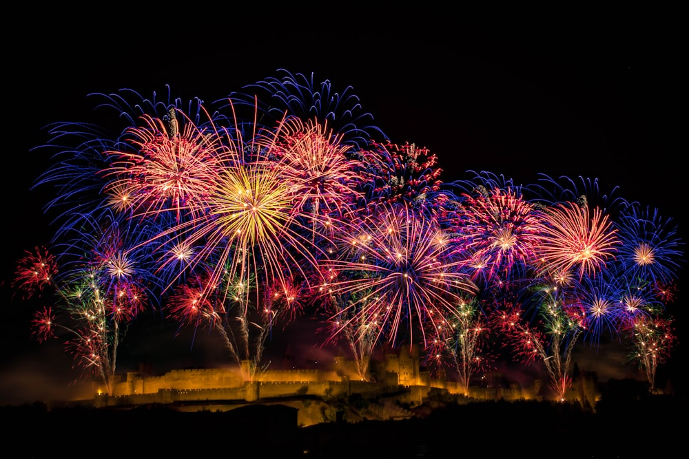 fireworks display during night time