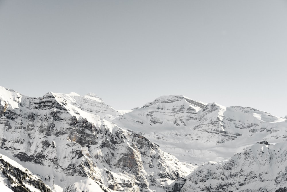 mountains with snow during daytime