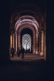 people waking inside hall