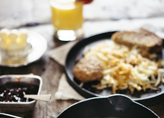 two fried eggs on skillet