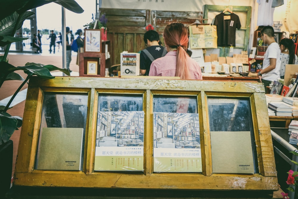 yellow wooden cabinet