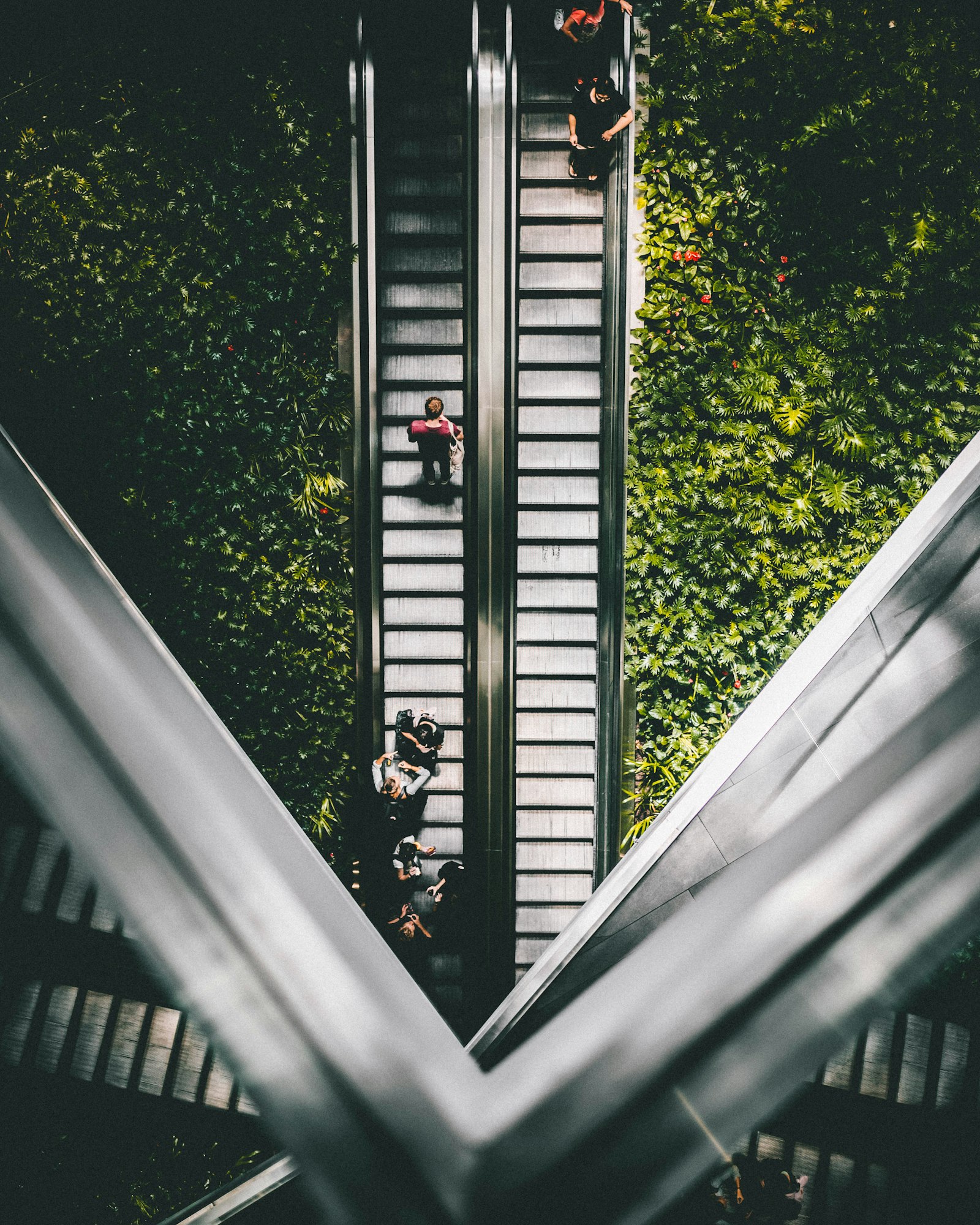 Nikon D750 + Nikon AF-S Nikkor 35mm F1.8G ED sample photo. Person standing on escalator photography