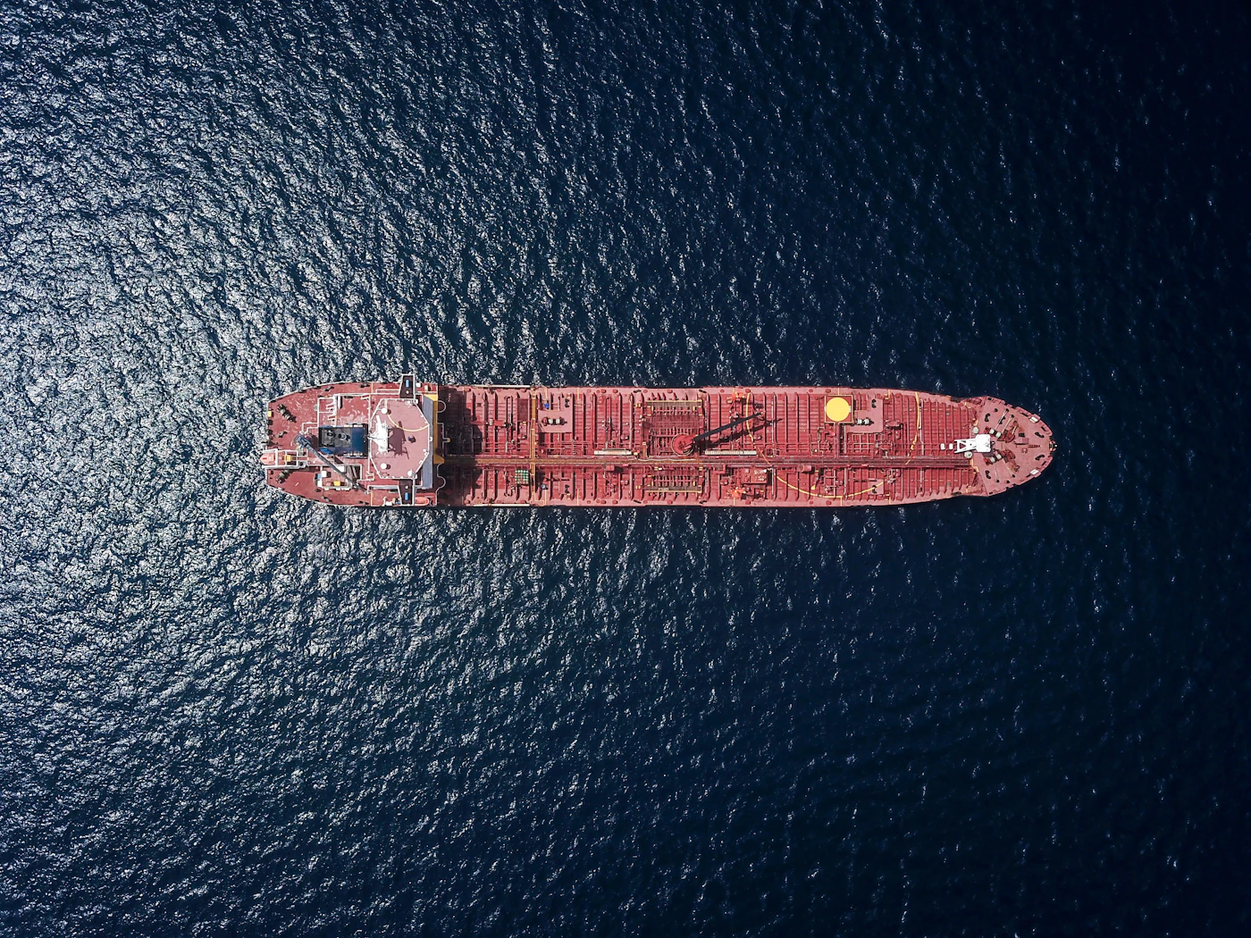Navio cargueiro em vista aérea