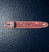 aerial photography of tanker ship