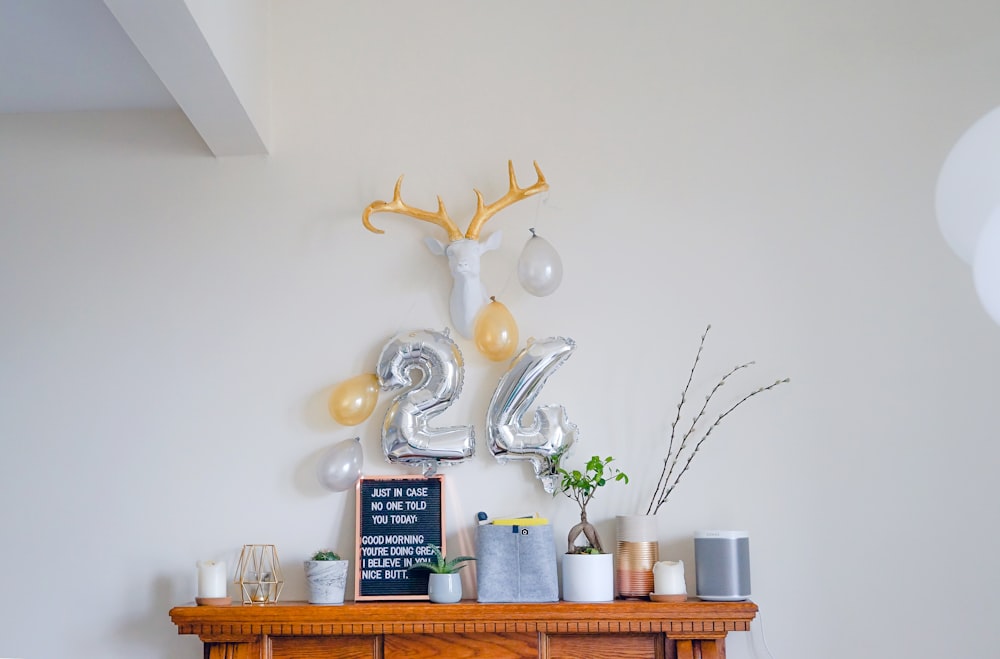 brown wooden sideboard