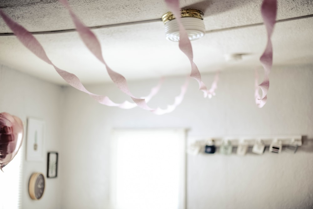 pink hanging decor