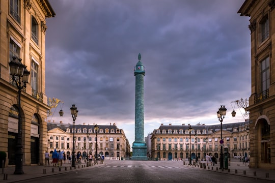 gray concrete monument in Place Vendôme France