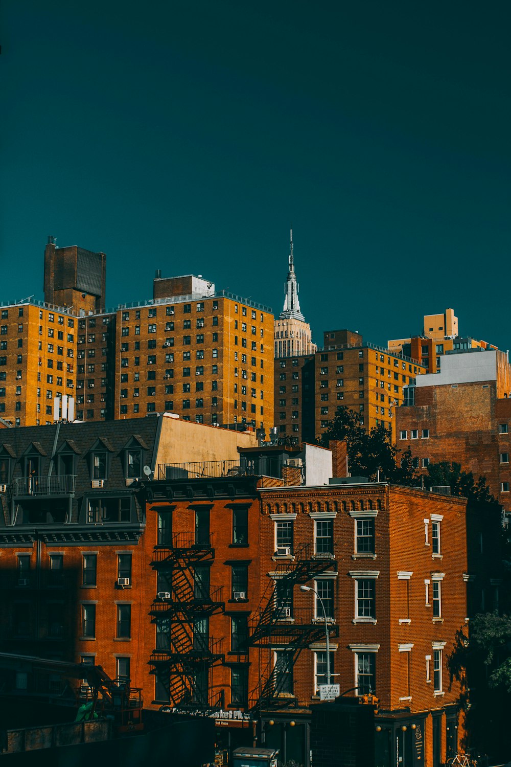 aerial view of city buildings