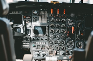 black vehicle control panel