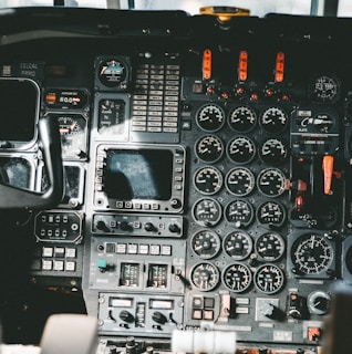 black vehicle control panel