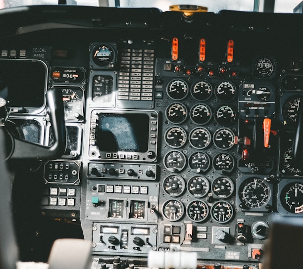 black vehicle control panel