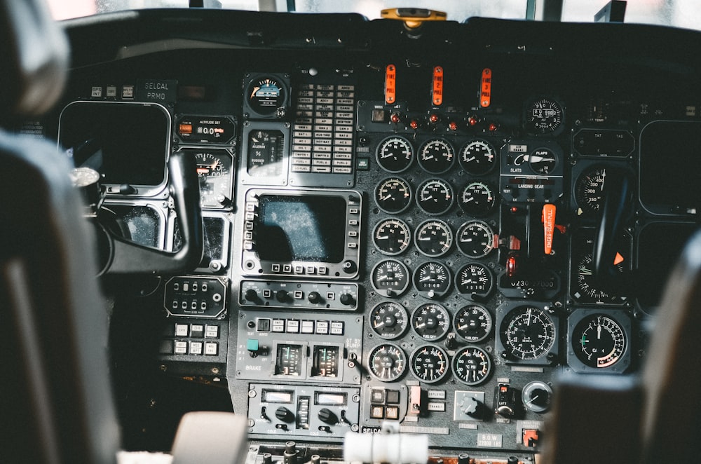 black vehicle control panel